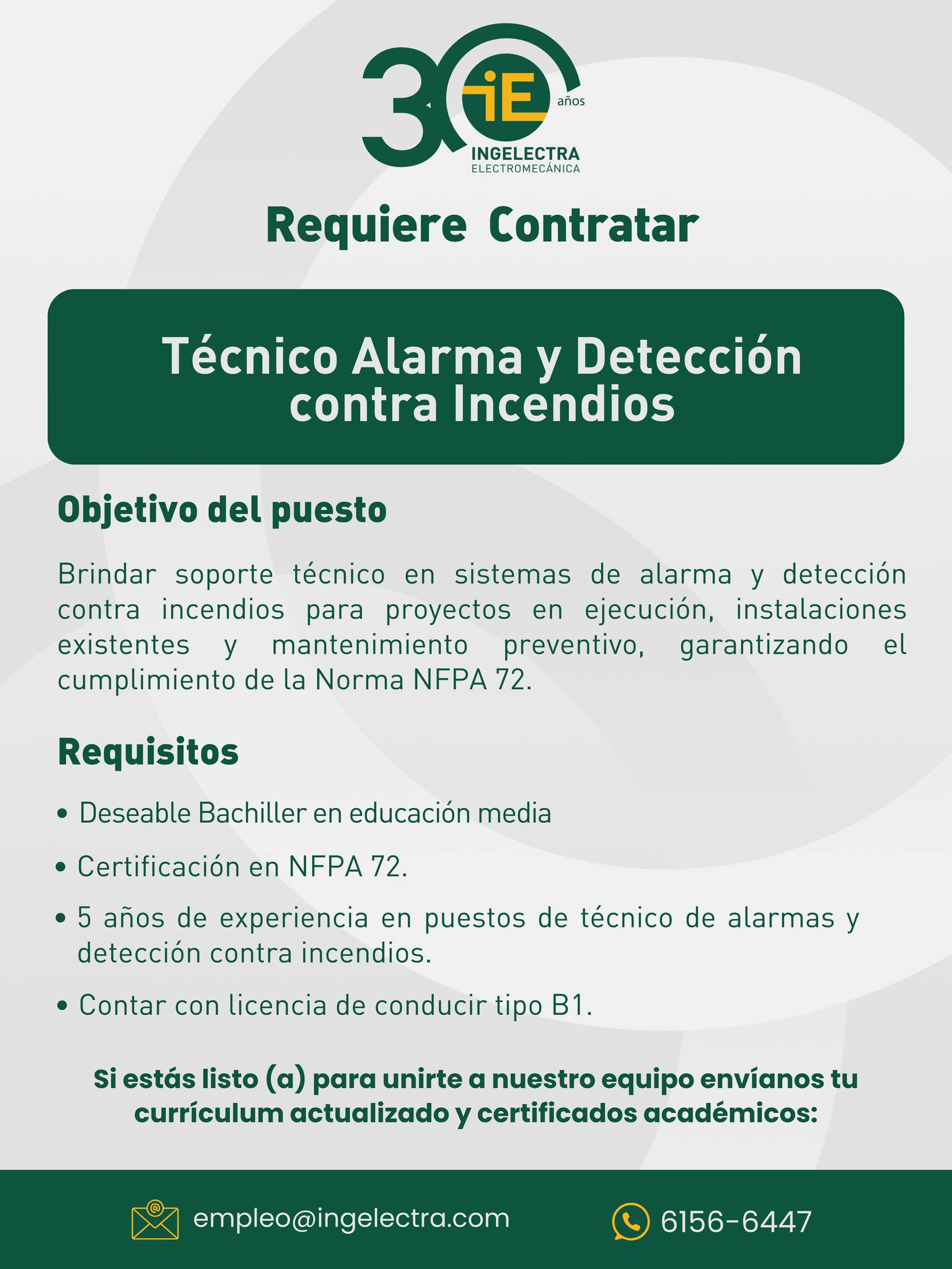 Ingelectra Electrom Canica S A Requiere Contratar T Cnico En Sistemas